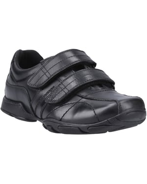 Hush Puppies Vance Läderherrarnas Svarta Loafer