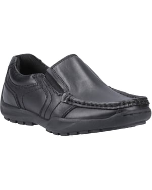 Hush Puppies Morgan Läderherrarnas Svarta Loafer