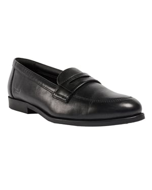 Pod Islay Leather Girls's Black Loafers