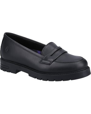Hush Puppies Hazel Loafer SNR Leather Girls's Black Loafers