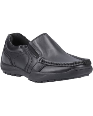 Hush Puppies Morgan Läderherrarnas Svarta Loafer