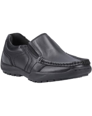 Hush Puppies Morgan Läderherrarnas Svarta Loafer