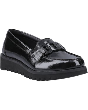 Hush Puppies Francis Loafer Patent Leather Girls's Black Loafers