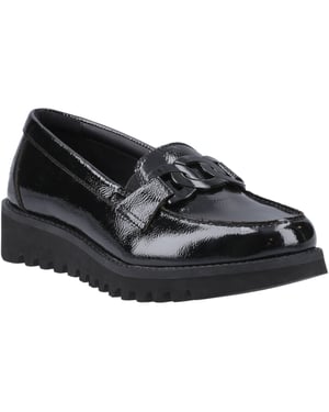 Hush Puppies Francis Loafer Patent Leather Girls's Black Loafers