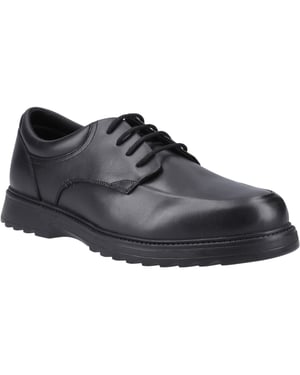 Hush Puppies Romeo Skor I Svart Från Läder Pojks