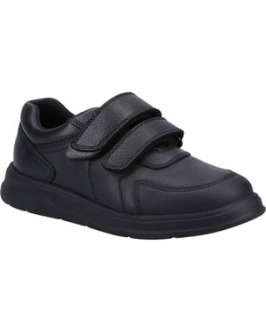 Hush Puppies Ryan SNR Leather Boys's Black Shoes