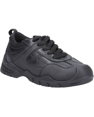 Hush Puppies Travis JNR Leather Boys's Black Lace-Up Shoes