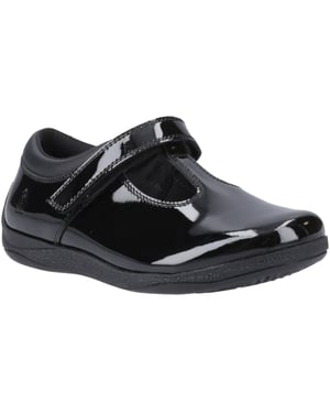 Hush Puppies Caitlin T-Bar Leather Girls's Black Shoes