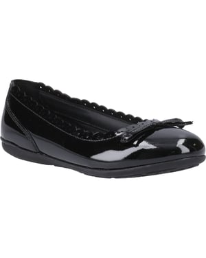 Hush Puppies Lillie Ballerina Patent Leather Girls's Black Ballet Flats