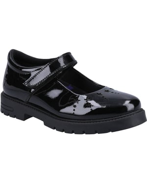Hush Puppies Sabrina Patent JNR Leather Girls's Black Shoes
