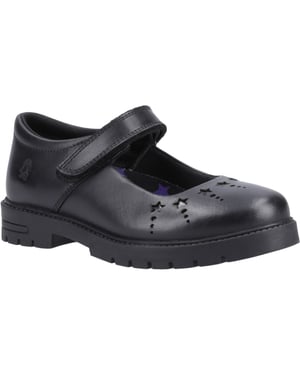 Hush Puppies Sabrina Junior Leather Girls's Black Shoes