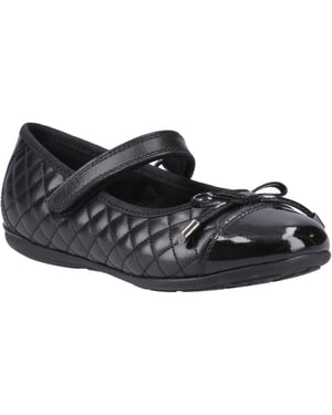 Hush Puppies Lottie Leather Girls's Black Ballet Flats