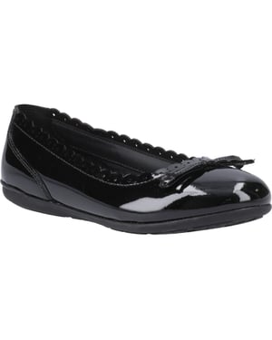 Hush Puppies Lillie Ballerina Patent Leather Girls's Black Ballet Flats