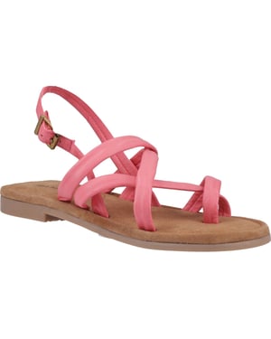 Hush Puppies Hope Dames Sandalen Van Leer In Koraalkleur