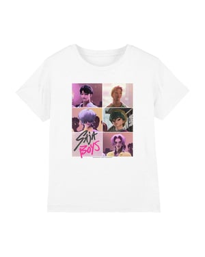 K-Pop Demon Hunters Kinderen Saja Jongens Ruit T-Shirt (Wit)