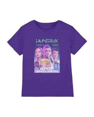 K-Pop Demon Hunters Kinder Wereldtour Huntr/X T-Shirt (Paars)