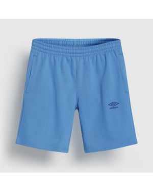 Umbro Heren Fleece Logo Casual Shorts (Azuurblauw)