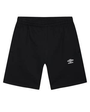Umbro Heren Fleece Logo Casual Shorts (Zwart)