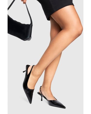 Kitten Heel Slingback Court Shoes