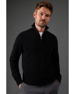 Cotton Rich Half Zip Jumper