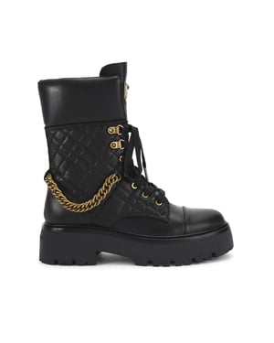 Kurt Geiger London Leather Brixton Cuff Lace Up Boots