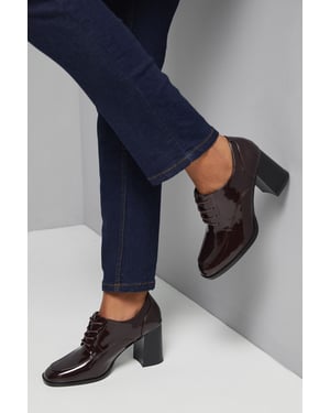 Dante Lace Up High Block Heeled Loafers