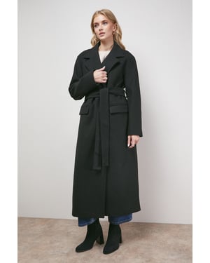 Tie Belt Detail Midi Coat