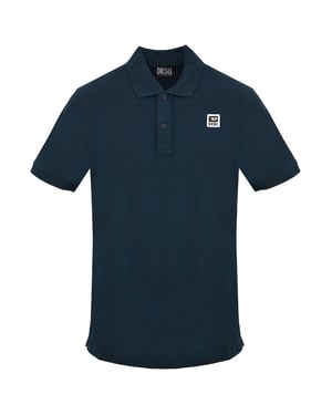 Diesel Small Patch Logo Marineblauw Total Eclipse Poloshirt