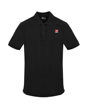 Diesel Small Patch Logo Black Caviar Polo Shirt
