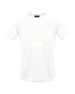 Diesel Monotone Property Of Denim Division Wit T-shirt