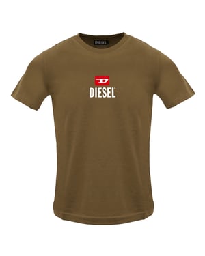 Diesel Just Small Nieuw D Logo Bruin Koffielikeur T-shirt