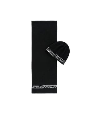 Armani Exchange herrhalsduk med signaturmotiv