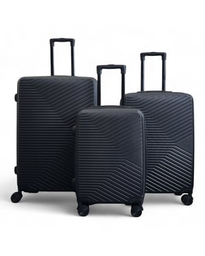 Harde zwarte koffer, robuuste 8-wiel bagage, handbagagetas