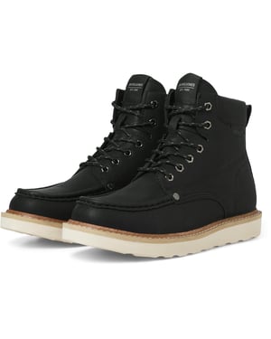Jack & Jones Archway Moc Polyurethaan Heren Antraciet Enkellaarsjes