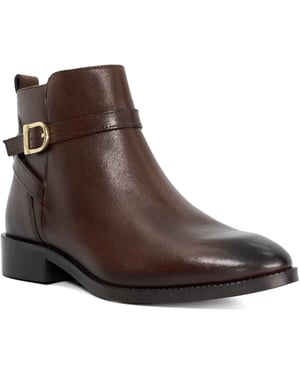 Dune Pemma Leather Women's Brown Boots