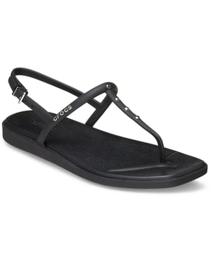 Crocs Miami Nitar Thong Flip Thermoplastiska Kvinno Sandaler Svart