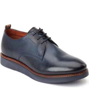 Base London Roly Leren Heren Navy Veterschoenen