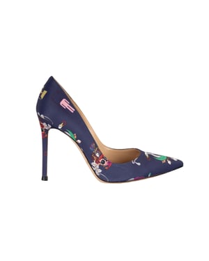 Gianvito Rossi Silk Printed Pumps - '10s