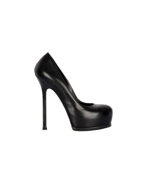Saint Laurent Zwarte Leren Hakken - '20s