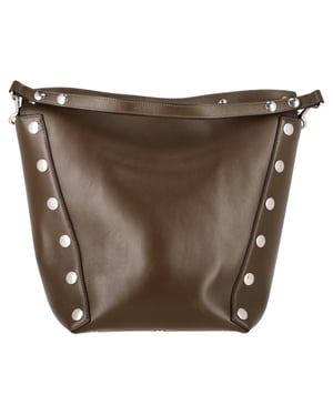 Mulberry Camden Studded Bag in Olive Green Leather