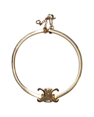 Celine Triomphe Articulated Bracelet in Gold Metal