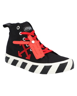 OFF-WHITE Vulcaniserad Hi Svart Röd Canvas