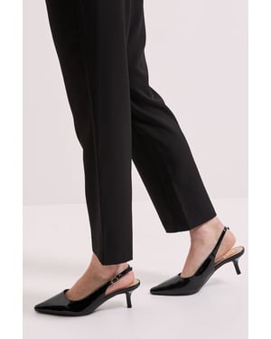 Wide Fit Dova Slingback Kitten Heel Court Shoes