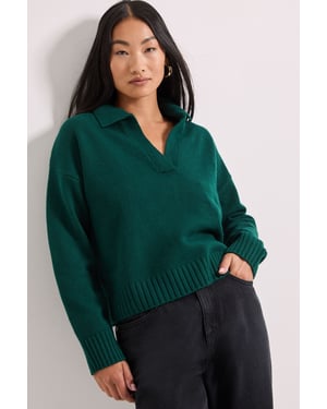 Petite Polo Collared Jumper