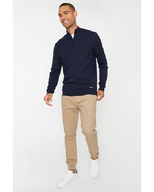 Mens Zip Neck Sweater