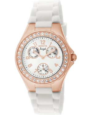 Invicta Angel 1646 Dames Horloge - Quartz Uurwerk - Roestvrij Staal met witte Wijzerplaat - 38mm