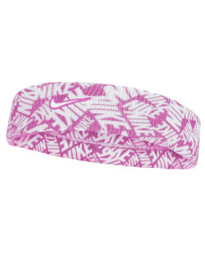 Nike Classic Swoosh Dri-FIT Headband (Pink/White)