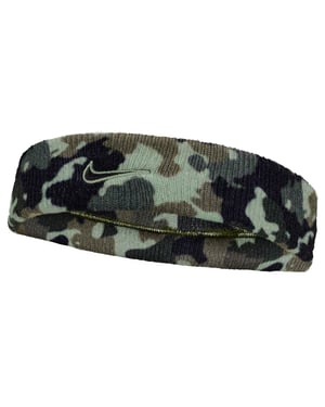 Nike Classic Swoosh Dri-FIT Camo Headband (Oil Green/Black)