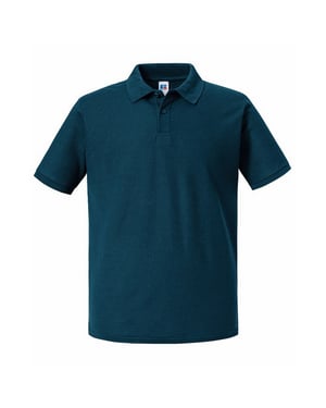 Russell Mens Authentic Eco Polo Shirt (Petrol Blue)