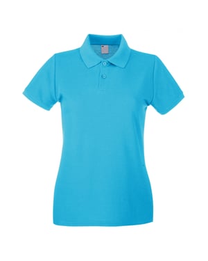 Fruit of the Loom Dames/Dames Lady Fit Poloshirt met korte mouwen (Cyaan)